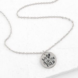 NWT Plunder Stainless Steel Baseball Pendant Necklace - Silver